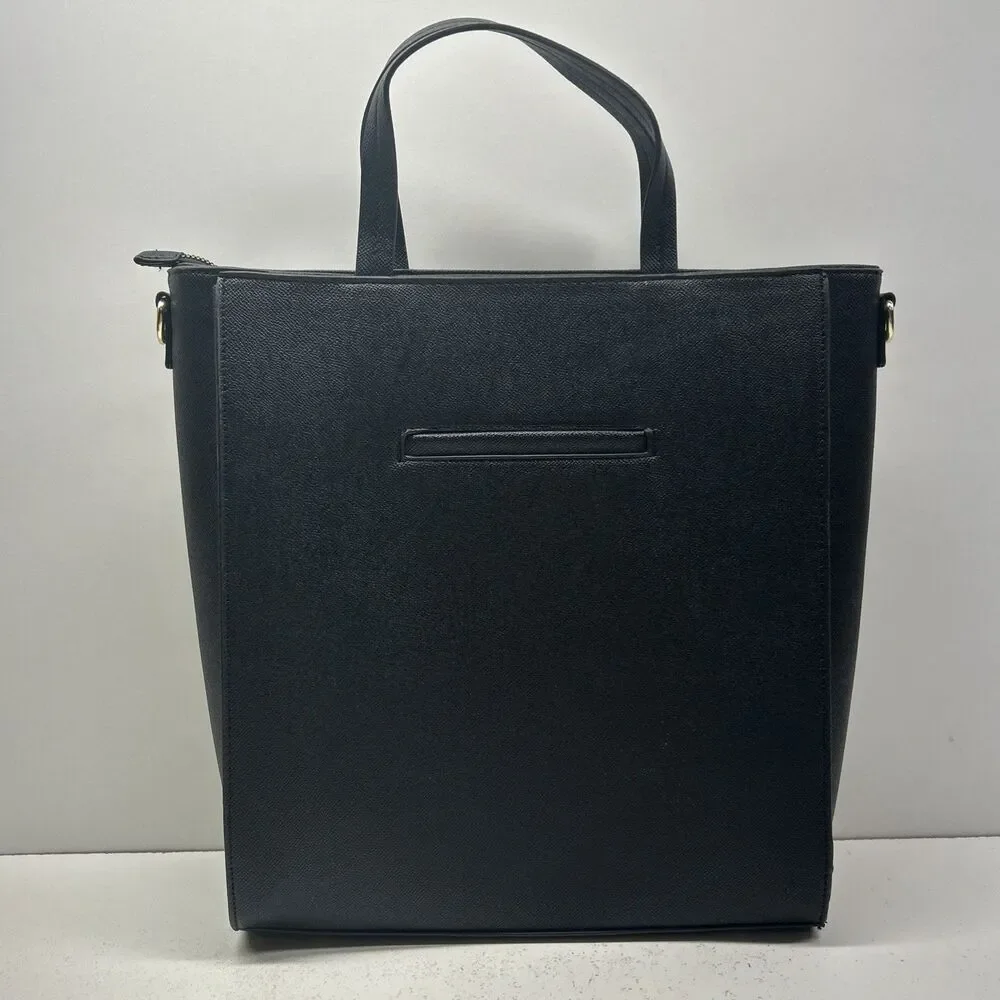 London Fog 100th Anniversary Collection Handbag Sophia‎ Studded Tote Black NWOT